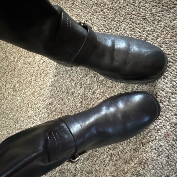 Rag & Bone Black leather MOTO buckle boots 38.5​ - Picture 2 of 14